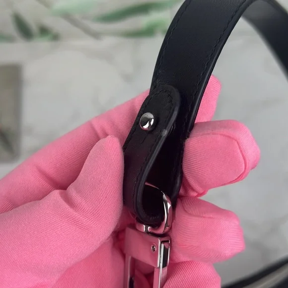 By Far Rachel Black Stud Leather Shoulder Bag - Picture 11 of 16